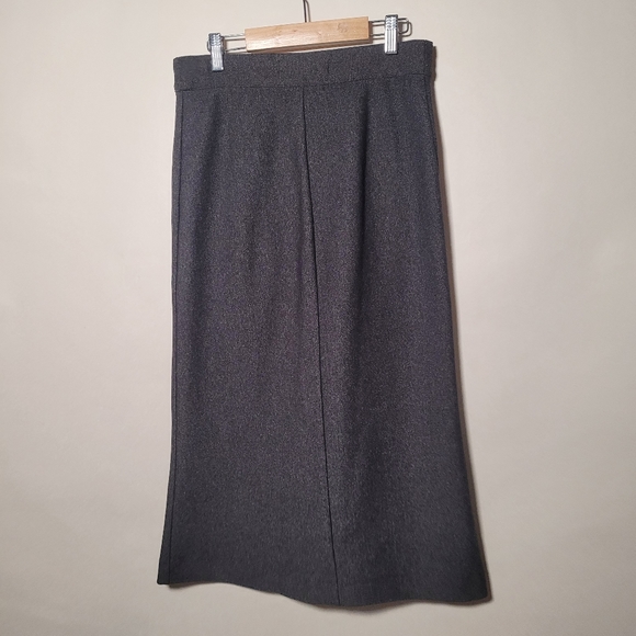 Vintage Creation Riccardo Forte grey tweed maxi skirt US XS/S 80s 90s - Picture 2 of 13